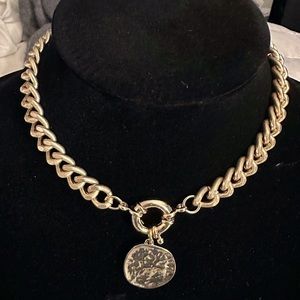 $389 VERMEIL Medallion FLAWLESS Doubloon Necklace Spanish Crest Pirate Doubloon